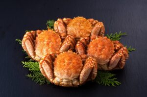 ボイル毛ガニ姿