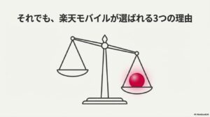 楽天モバイルのメリット3選(データ無制限・通話無料・楽天市場ポイント+4倍)