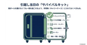 キャリーケースに入れておくべきトイレットペーパー、充電器、カーテンなどの持ち物リスト