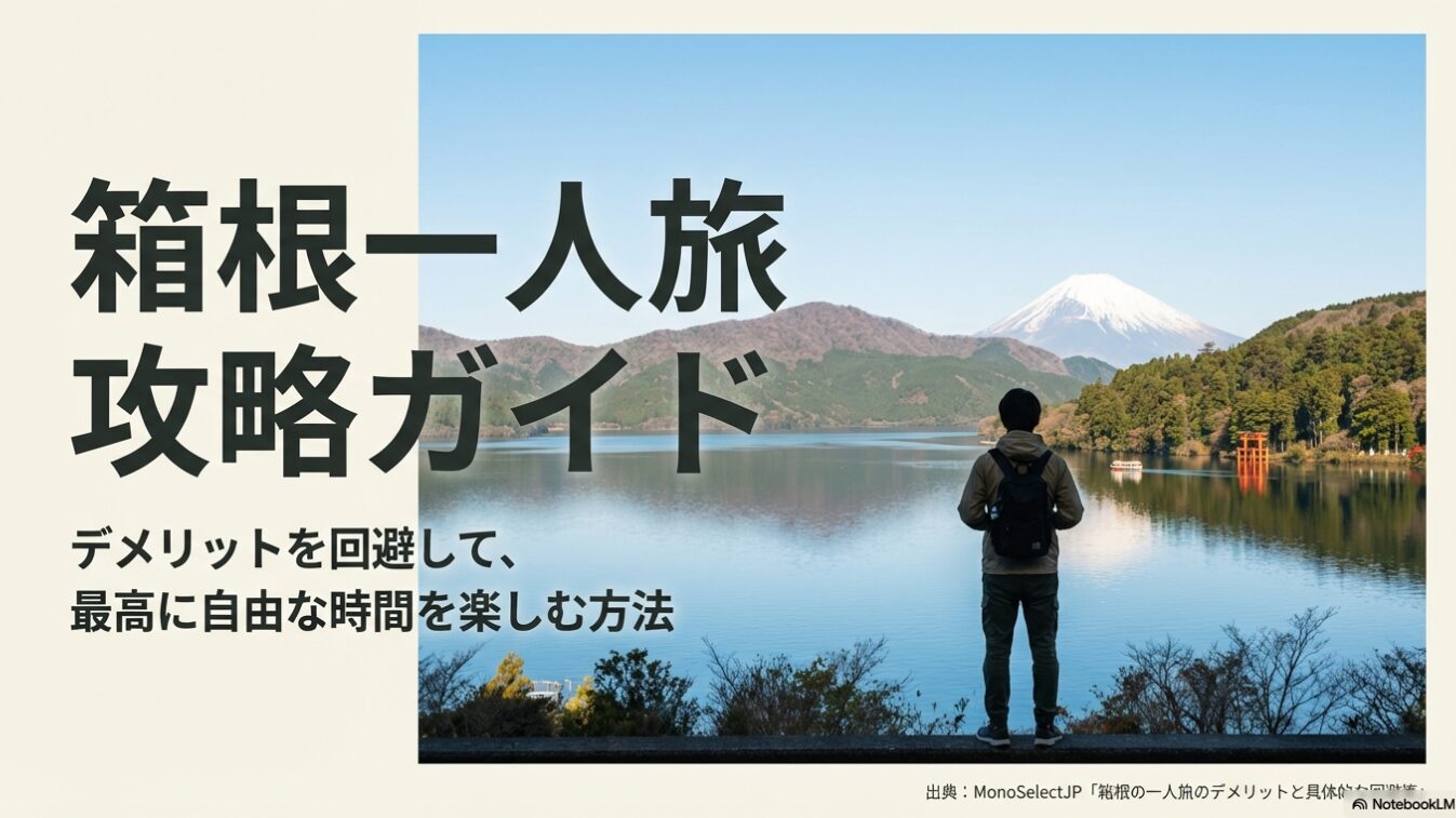 箱根一人旅のデメリットを回避して自由を楽しむための攻略ガイド表紙